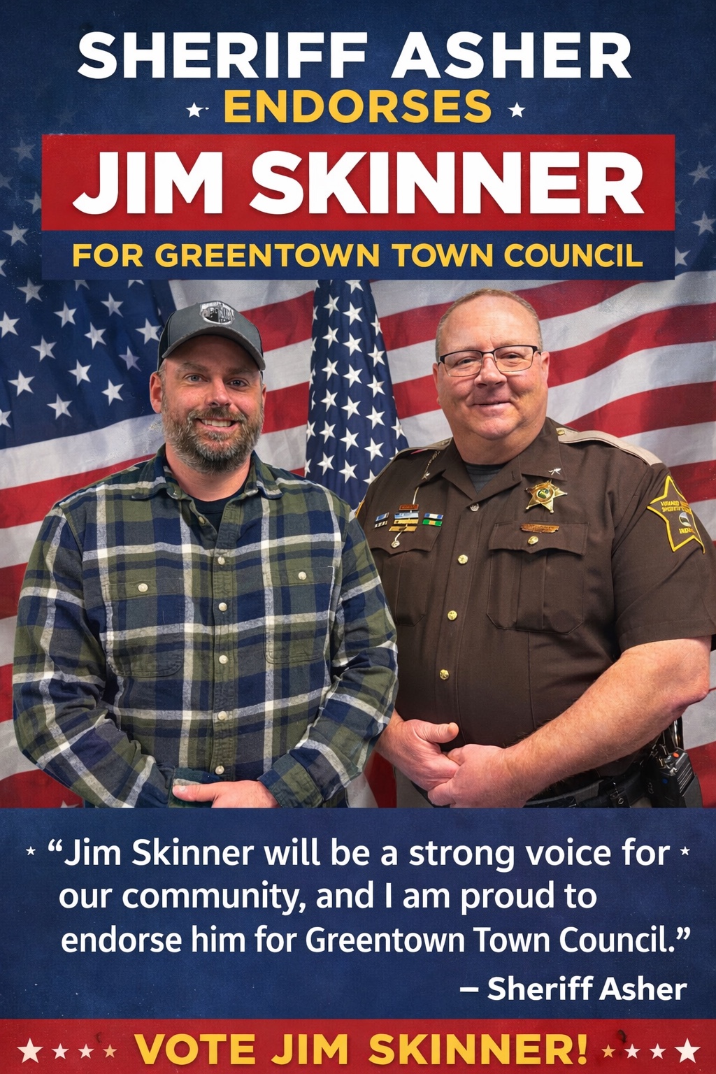 Sheriff Asher endorses Jim Skinner